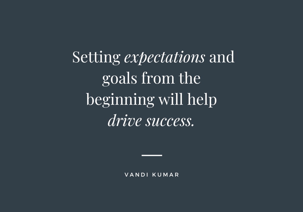Vandi quote about setting expectations