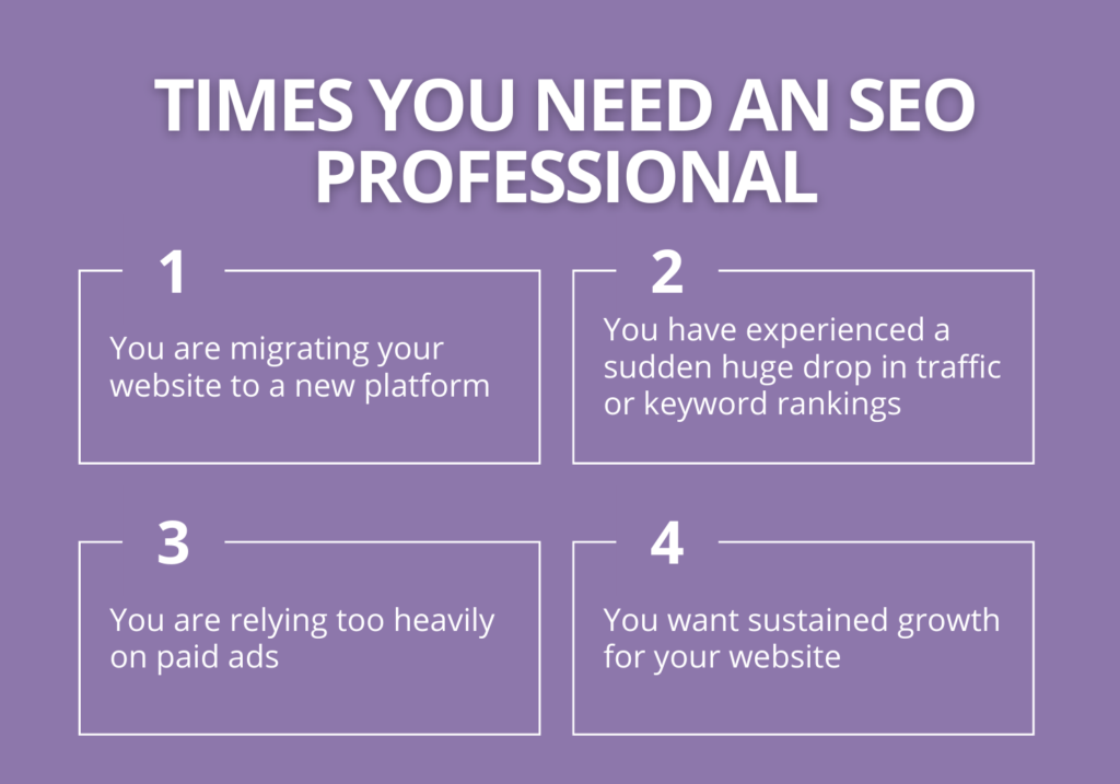 4 times you need an SEO professional list